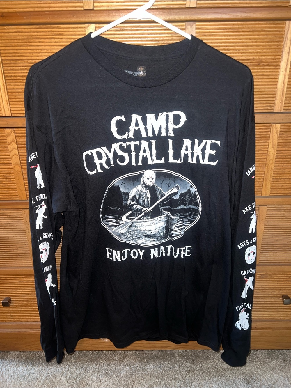CAMP CRYSTAL LAKE…ENJOY NATURE LS TEE